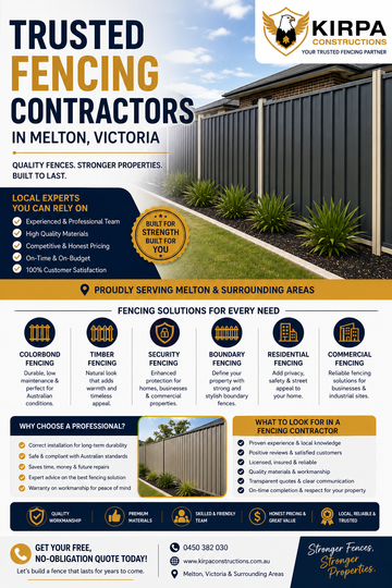 Trusted Fencing Contractors in Melton, Victoria
